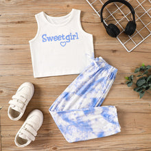 Load image into Gallery viewer, SWEET GIRL Tank and Tie-Dye Joggers Set
