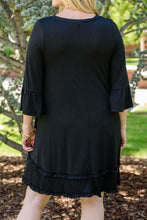 Load image into Gallery viewer, Plus Size Frill Trim Flounce Sleeve Dress
