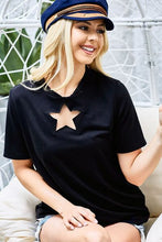 Load image into Gallery viewer, BiBi Star Cutout Short Sleeve T-Shirt
