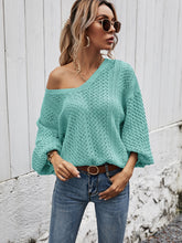 Load image into Gallery viewer, V-Neck Dropped Shoulder Sweater
