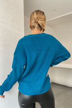 Load image into Gallery viewer, Surplice Neck Dropped Shoulder Sweater
