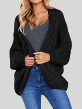 Load image into Gallery viewer, Open Front Cable-Knit Cardigan
