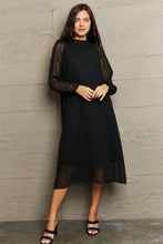 Load image into Gallery viewer, Round Neck Long Sleeve Midi Dress
