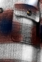 Load image into Gallery viewer, Plaid Button Up Collared Neck Jacket
