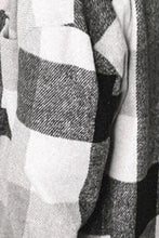 Load image into Gallery viewer, Plaid Pocketed Dropped Shoulder Button Up Jacket
