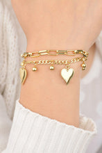 Load image into Gallery viewer, Heart Charm Stainless Steel Bracelet
