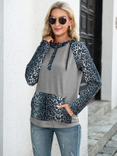 Load image into Gallery viewer, Leopard Raglan Sleeve Hoodie
