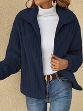 Load image into Gallery viewer, Plush Zip Up Long Sleeve Jacket
