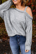 Load image into Gallery viewer, Asymmetrical Neck Long Sleeve T-Shirt
