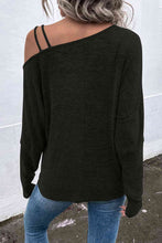 Load image into Gallery viewer, Asymmetrical Neck Long Sleeve Top
