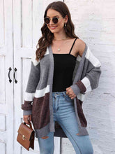 Load image into Gallery viewer, Color Block Open Front Cardigan
