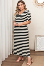 Load image into Gallery viewer, Plus Size V-Neck Side Slit Maxi Dress
