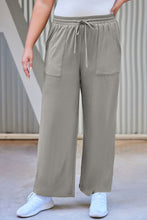 Load image into Gallery viewer, Plus Size Drawstring Straight Pants with Pockets
