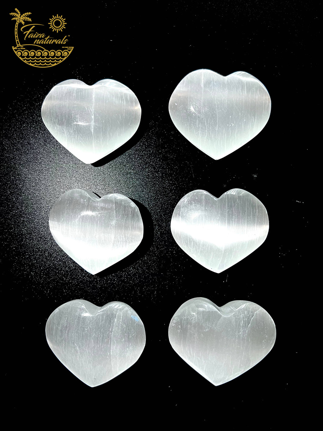 Selenite Crystal Heart All Natural from Morocco (4-5 cm)
