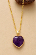 Load image into Gallery viewer, Natural Stone Heart Pendant Necklace
