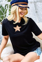 Load image into Gallery viewer, BiBi Star Cutout Short Sleeve T-Shirt
