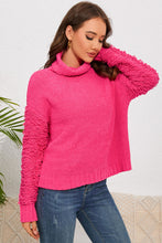 Load image into Gallery viewer, Turtle Neck Sleeve Detail Sweater
