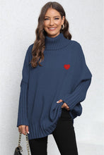 Load image into Gallery viewer, Turtle Neck Long Sleeve Ribbed Sweater
