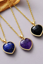 Load image into Gallery viewer, Natural Stone Heart Pendant Necklace
