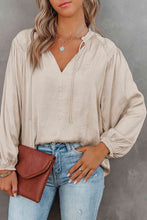 Load image into Gallery viewer, Tie Neck Long Sleeve Blouse
