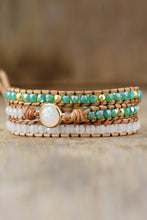 Load image into Gallery viewer, Crystal &amp; Opal Triple-Layered Beaded Bracelet
