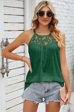 Load image into Gallery viewer, Lace Detail Round Neck Sleeveless Top
