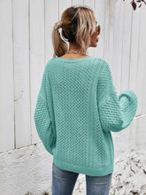 Load image into Gallery viewer, V-Neck Dropped Shoulder Sweater
