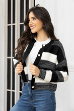 Load image into Gallery viewer, Striped Button Up Long Sleeve Cardigan
