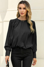 Load image into Gallery viewer, Round Neck Puff Sleeve Blouse
