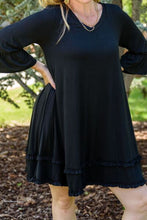 Load image into Gallery viewer, Plus Size Frill Trim Flounce Sleeve Dress
