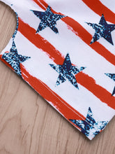 Load image into Gallery viewer, Kids Graphic Tank and US Flag Shorts Set
