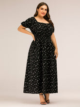 Load image into Gallery viewer, Plus Size Polka Dot Square Neck Dress
