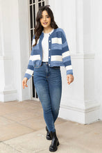 Load image into Gallery viewer, Striped Button Up Long Sleeve Cardigan
