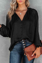 Load image into Gallery viewer, Tie Neck Long Sleeve Blouse
