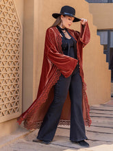 Load image into Gallery viewer, Plus Size Lace Detail Long Sleeve Cardigan
