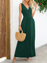 Load image into Gallery viewer, Surplice Neck Sleeveless Maxi Dress
