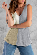 Load image into Gallery viewer, Color Block V-Neck Knit Vest
