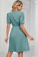 Load image into Gallery viewer, V-Neck Puff Sleeve Dress
