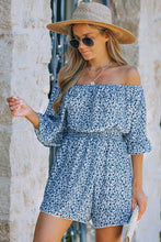 Load image into Gallery viewer, Printed Flounce Sleeve Off-Shoulder Romper
