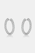 Load image into Gallery viewer, Inlaid Zircon 925 Sterling Silver Huggie Earrings
