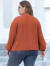 Load image into Gallery viewer, Plus Size Mock Neck Long Sleeve Knit Top
