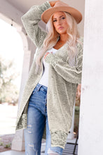 Load image into Gallery viewer, Woven Right Heathered Open Front Longline Cardigan
