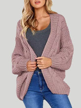 Load image into Gallery viewer, Open Front Cable-Knit Cardigan
