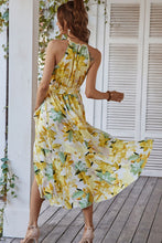 Load image into Gallery viewer, Floral Tie Belt Sleeveless Dress
