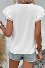 Load image into Gallery viewer, Notched Neck Butterfly Sleeve Top
