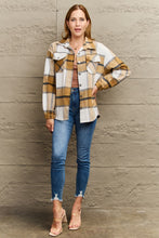 Load image into Gallery viewer, Plaid Dropped Shoulder Shirt Jacket
