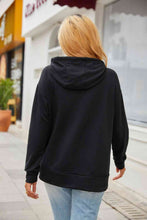 Load image into Gallery viewer, Zip Detail Drawstring Hoodie
