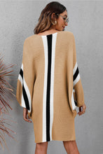 Load image into Gallery viewer, Ribbed Round Neck Long Sleeve Sweater Dress
