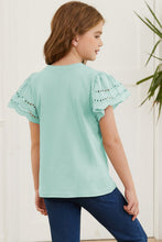 Load image into Gallery viewer, Round Neck Flutter Sleeve T-Shirt
