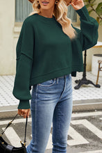 Load image into Gallery viewer, Round Neck Dropped Shoulder Sweater
